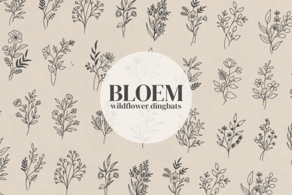 Bloem: A Botanical Wildflower Dingbats Font for Thoughtful Design Choices