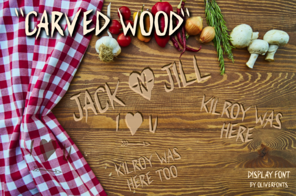 Carved Wood: A Bold and Unique Display Font for Creative Expression