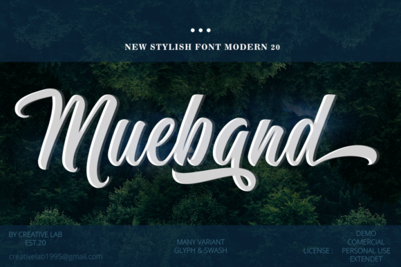 Mueband: A Handwritten Font That Brings Elegance to Every Design